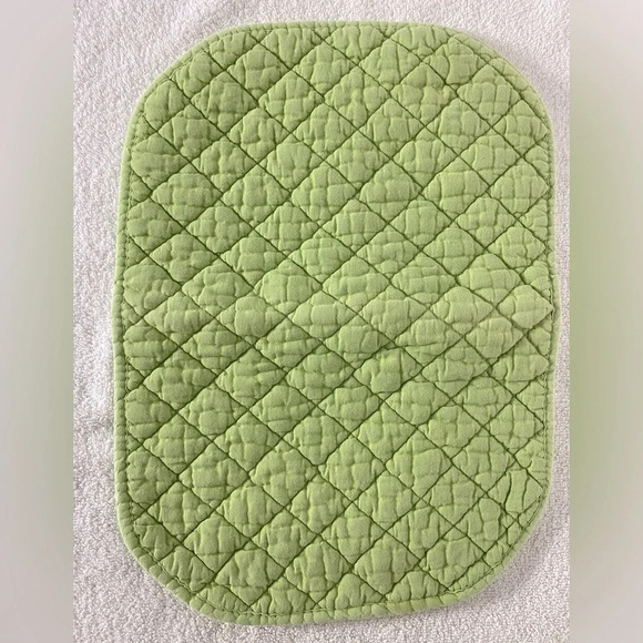 Vintage Quilted Apple Print Green Cream Red Placemats x5 - Picture 11 of 15